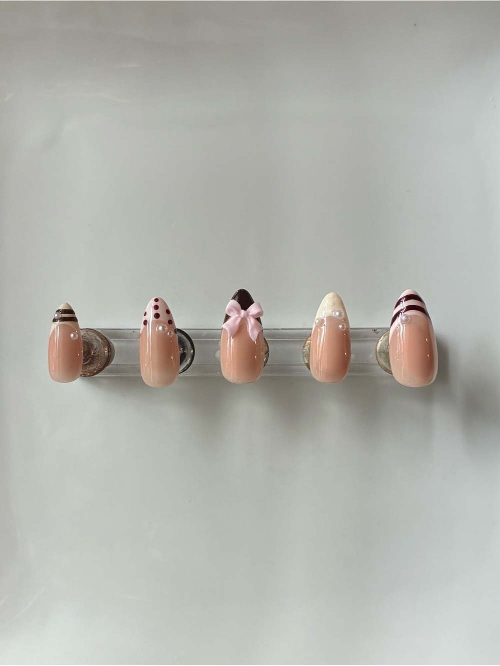 Custom made coquette dainty press on nails!